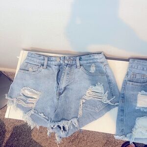 Distressed summer fashion shorts NEVER WORN!